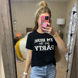 Black concert/bachelorette tee